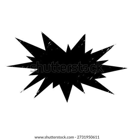 Black grunge speech bubble. Grunge speech bubble explosion

