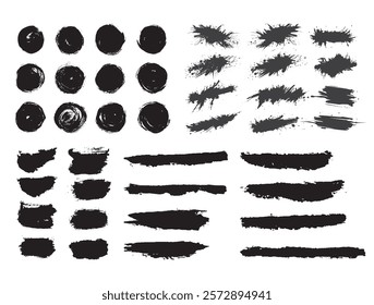 Black Grunge spray paint and brush strokes background, Backgrounds and brush strokes