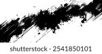 Black grunge spray paint and textured brush stoke patterns