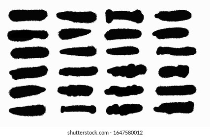 Pincel de trazo negro para su diseño, vector.
