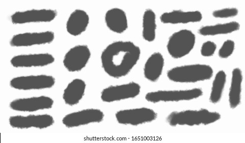 Pincel de trazo negro para su diseño, vector.
