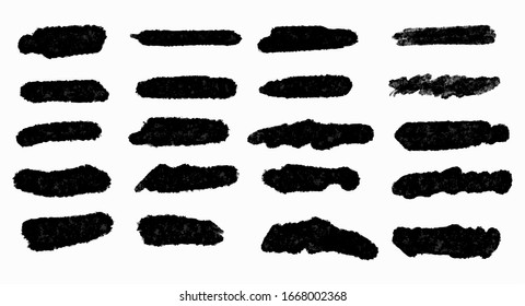 Pincel de trazo negro para su diseño, vector.
