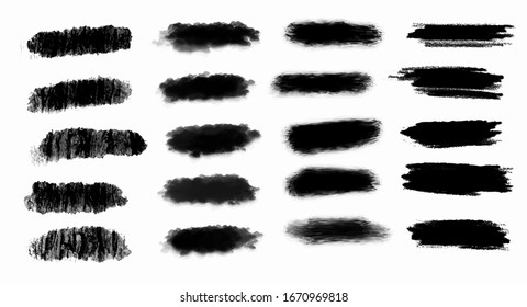 Pincel de trazo negro para su diseño, vector.
