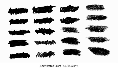 Pincel de trazo negro para su diseño, vector.
