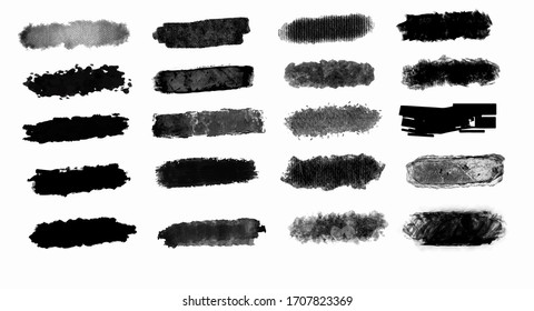 Pincel de trazo negro para su diseño, vector.
