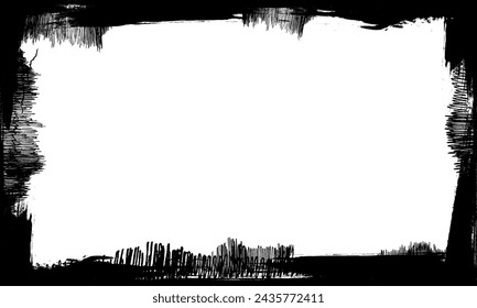black grunge stroke dirty splatter graphic empty space template