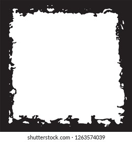 Black grunge style frame on white background Black grunge style frame on white background