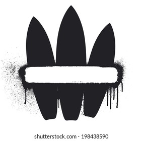 black grunge surf banner