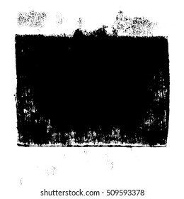 Black grunge template rectangle shape. Vector illustration