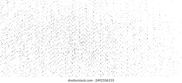 Black grunge textile texture. Gritty photocopy fabric overlay background. Distress noise surface with dust, sand, particles, specks, speckles. Rough dirty cloth material backdrop. Vector wallpaper