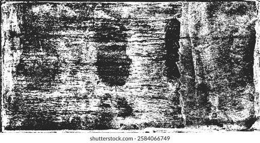 Black grunge texture background vintage distressed overlay frame border vector. Dark old abstract rough scratched wall weathered surface. Retro aged worn pattern paper antique element