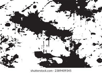 schwarze Grunge, strukturierter Hintergrund, schwarz-weißer Textur, Vektorgrafik für Hintergrund