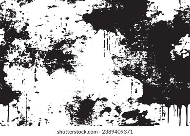 schwarze Grunge, strukturierter Hintergrund, schwarz-weißer Textur, Vektorgrafik für Hintergrund