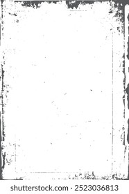 Quadro de borda de textura grunge preto sobre branco. quadro preto grunge vetor com fundo branco para o seu texto