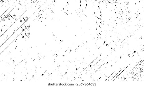 Black grunge texture border frame over white. Element for poster, emblem, sign, logo. Vector illustration.	