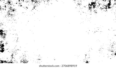 Superposición negra del borde de la textura del grunge en un Vector limpio para el elemento abstracto del diseño