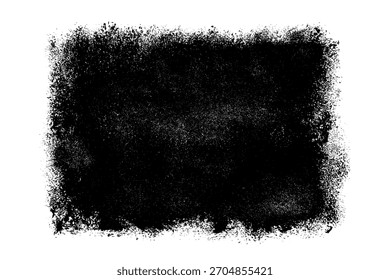 Schwarze Rollentextur einzeln auf weißem Hintergrund. Freihandeinschub. Abstrakter schwarzer Grunge-Pinselstrich. Handgezeichnetes künstlerisches Element mit strukturierten Kanten. Vektorgrafik, EPS 10.