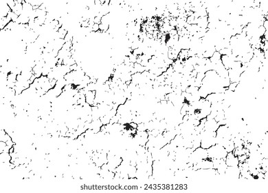 Schwarze Grunge-Textur isoliert auf weißem Hintergrund. Bedrückter Hintergrund.