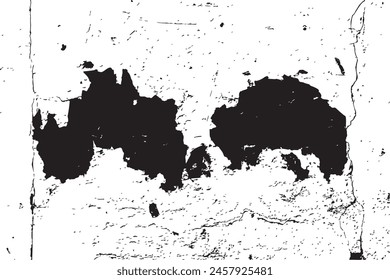 Schwarze Grunge-Textur isoliert auf weißem Hintergrund. Bedrückter Hintergrund.