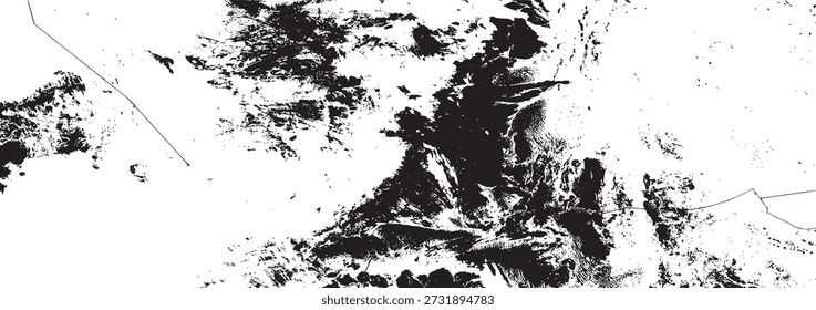 schwarze Grunge-Textur mit geschichtetem Rock-Design