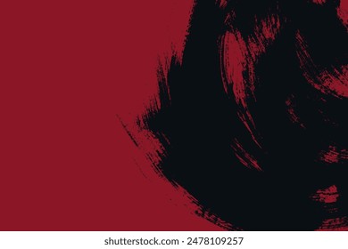 Schwarze Grunge-Textur auf rotem Hintergrund