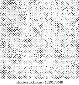 Black Grunge Texture on White Background, Abstract Dotted Vector, Halftone Scratch Design