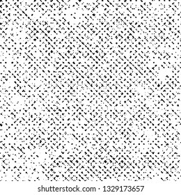Black Grunge Texture on White Background, Abstract Dotted Vector, Halftone Grungy Monochrome