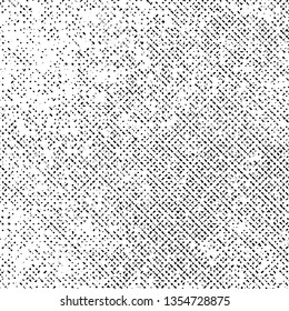Black Grunge Texture on White Background, Abstract Rough Vector, Halftone Dotted Design