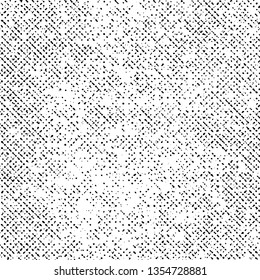 Black Grunge Texture on White Background, Abstract Dotted Vector, Monochrome Halftone Scratch