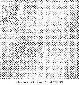 Black Grunge Texture on White Background, Abstract Dotted Vector, Monochrome Halftone Overlay