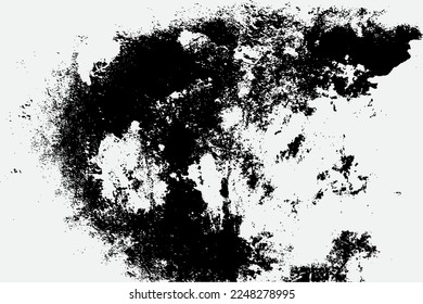 black grunge texture on white background EPS vector.
