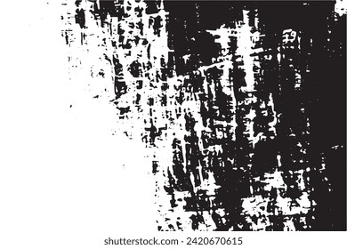 black grunge texture on white background, vector image