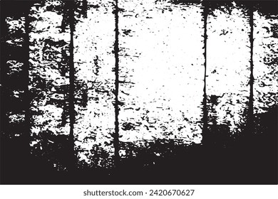 black grunge texture on white background, vector image