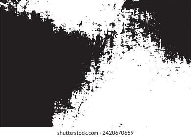 black grunge texture on white background, vector image