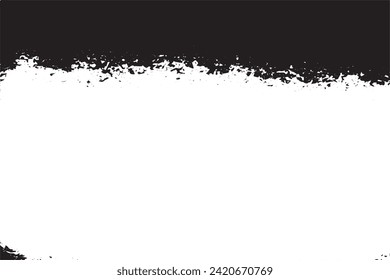 black grunge texture on white background, vector image