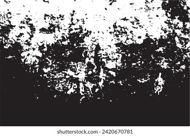 black grunge texture on white background, vector image