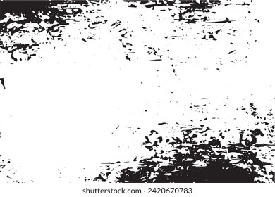 textura de grunge negro sobre fondo blanco, imagen vectorial