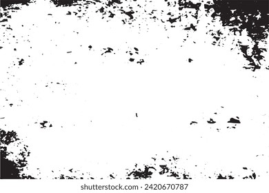 black grunge texture on white background, vector image