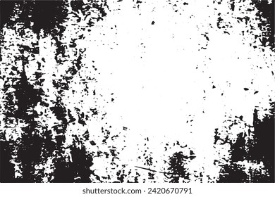 textura de grunge negro sobre fondo blanco, imagen vectorial
