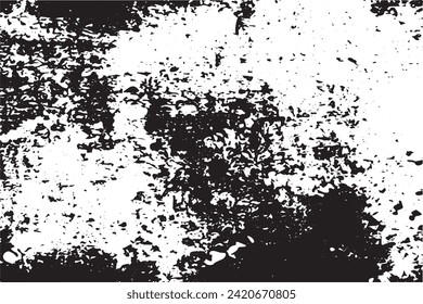 black grunge texture on white background, vector image