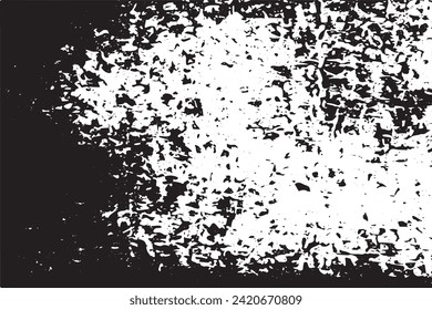 black grunge texture on white background, vector image