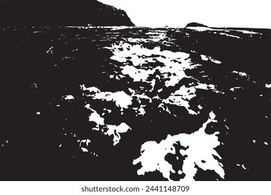 black grunge texture on white background, vector illustration grunge overlay background texture