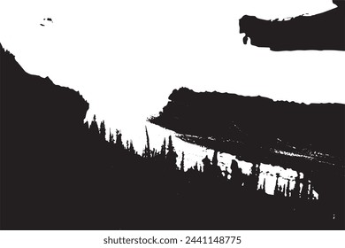 black grunge texture on white background, vector illustration grunge overlay background texture