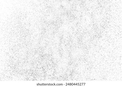 Black grunge texture on white background. Abstract wall pattern. Old paper backdrop. Gray futuristic wallpaper. Vector Illustration, EPS 10.