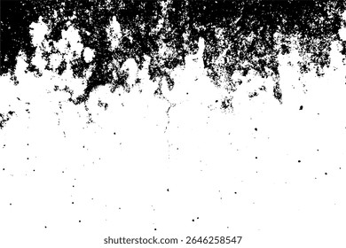 Black grunge texture on white background