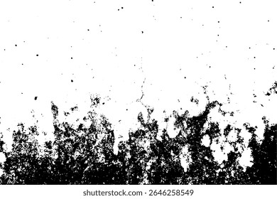 Black grunge texture on white background