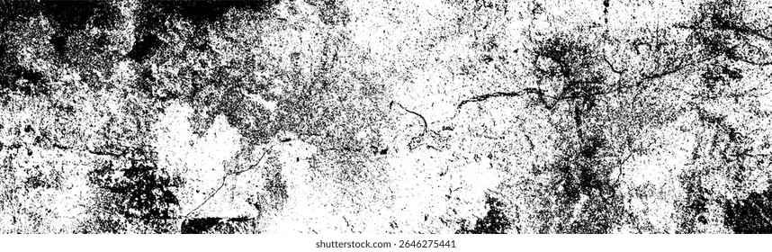 Black grunge texture on white background