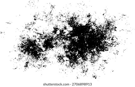 Vector de manchas de tinta o salpicaduras de textura grunge negro