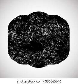 Black Grunge textured Banner Shape.