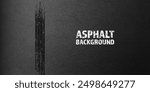 Black grunge tire tracks, wheel braking marks. Truck, car or motorcycle tread pattern silhouettes. Auto race, motorsport, speed racing design element. Asphalt texture. Vector illustration